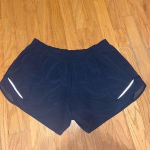 Lululemon Navy Hotty Hot shorts, tall, size 12